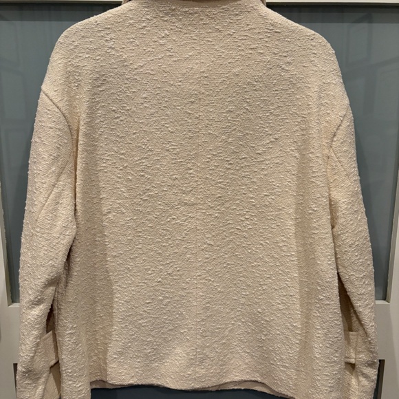 XS Banana Republic Cream Off White Textured Coat Jacket - Picture 3 of 6